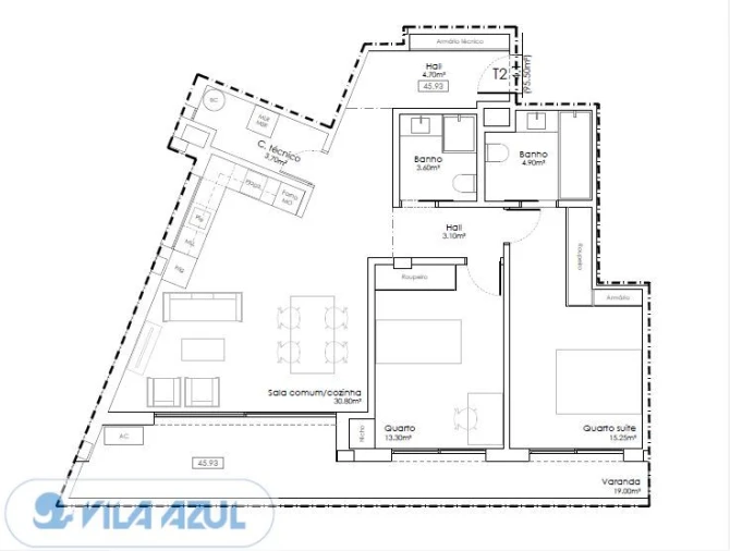 Apartamento T2 para Venda em Gulpilhares e Valadares Foto 14