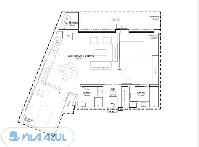 Apartamento T2 para Venda em Gulpilhares e Valadares Foto 14