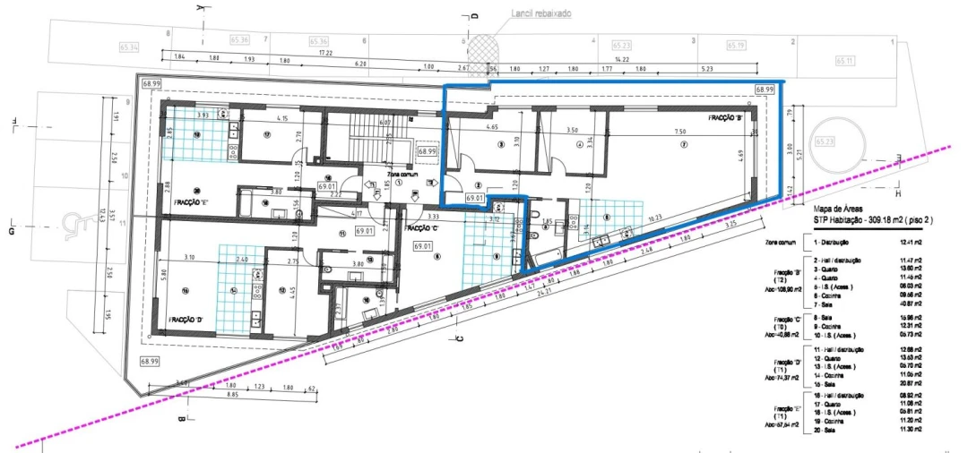 Apartamento T2 para Venda em Azeitão (São Lourenço e São Simão) Planta 1