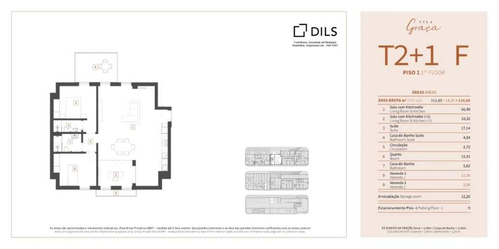 Apartamento T2 para Venda em São Vicente Planta 1