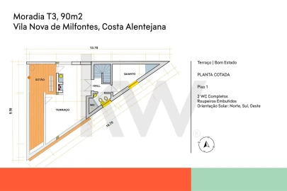 Moradia T3 para Venda em Vila Nova de Milfontes