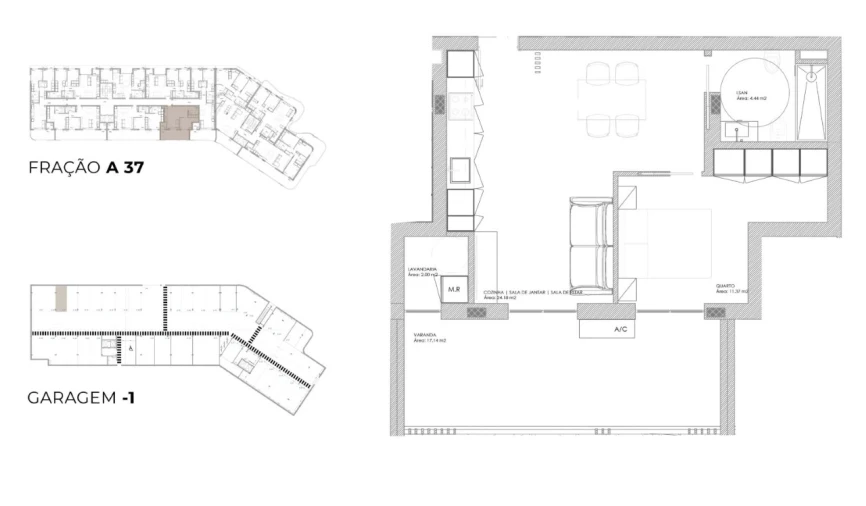 Apartamento T1 para Venda em Oliveira do Douro Planta 1