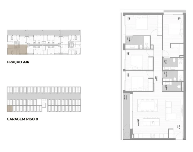 Apartamento T4 para Venda em Fânzeres e São Pedro da Cova Planta 1