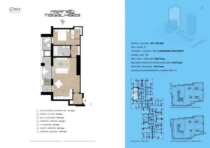Apartamento T1 para Venda em Bonfim Planta 1