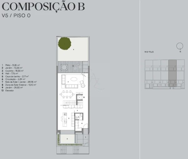 Moradia T4 para Venda em Alcantara Planta 1
