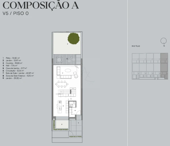 Moradia T4 para Venda em Alcantara Planta 1