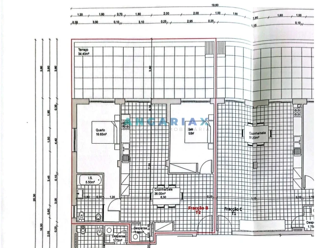 Apartamento T2 para Venda em Marrazes e Barosa Planta 2