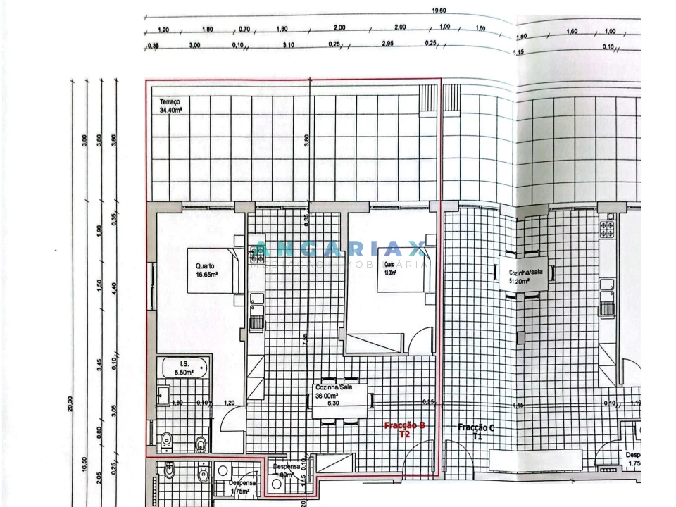 Apartamento T2 para Venda em Marrazes e Barosa Planta 2