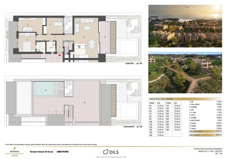 Apartamento T1 para Venda em Porto Covo Planta 1