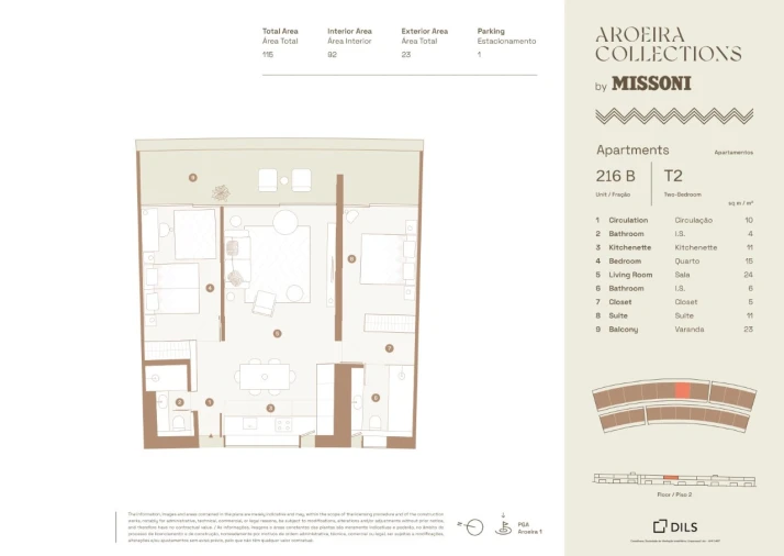 Apartamento T2 para Venda em Charneca de Caparica e Sobreda Planta 1