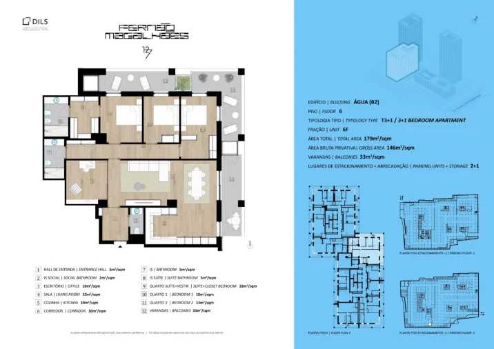 Apartamento T3 para Venda em Bonfim Planta 1