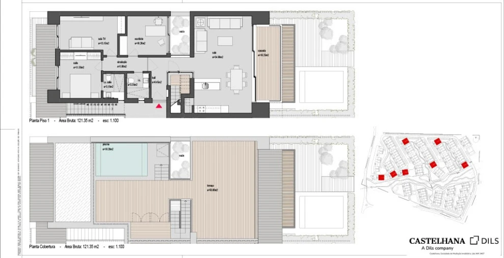 Apartamento T1 para Venda em Porto Covo Planta 1