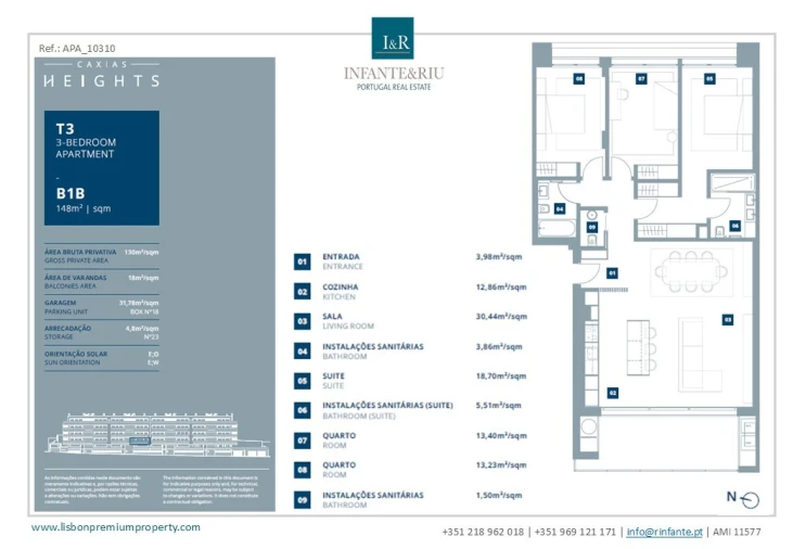 Apartamento T3 para Venda em Oeiras e São Julião da Barra, Paço de Arcos e Caxias Planta 1