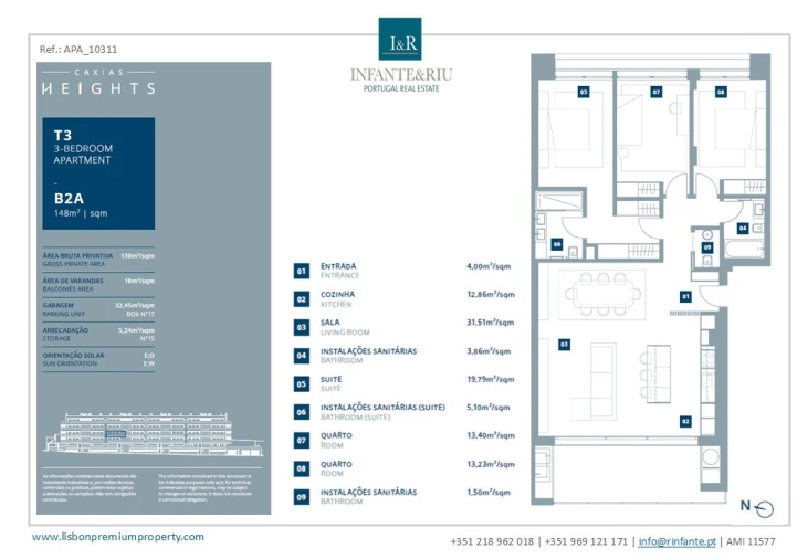 Apartamento T3 para Venda em Oeiras e São Julião da Barra, Paço de Arcos e Caxias Planta 1