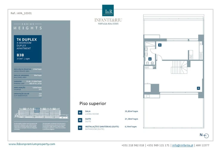 Apartamento T4 para Venda em Oeiras e São Julião da Barra, Paço de Arcos e Caxias Planta 1