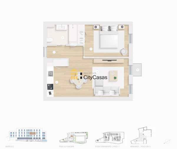 Apartamento T1 para Venda em Cedofeita, Santo Ildefonso, Sé, Miragaia, São Nicolau e Vitória Foto 17
