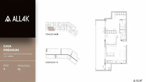 Apartamento T2 para Venda em Oliveira do Douro
