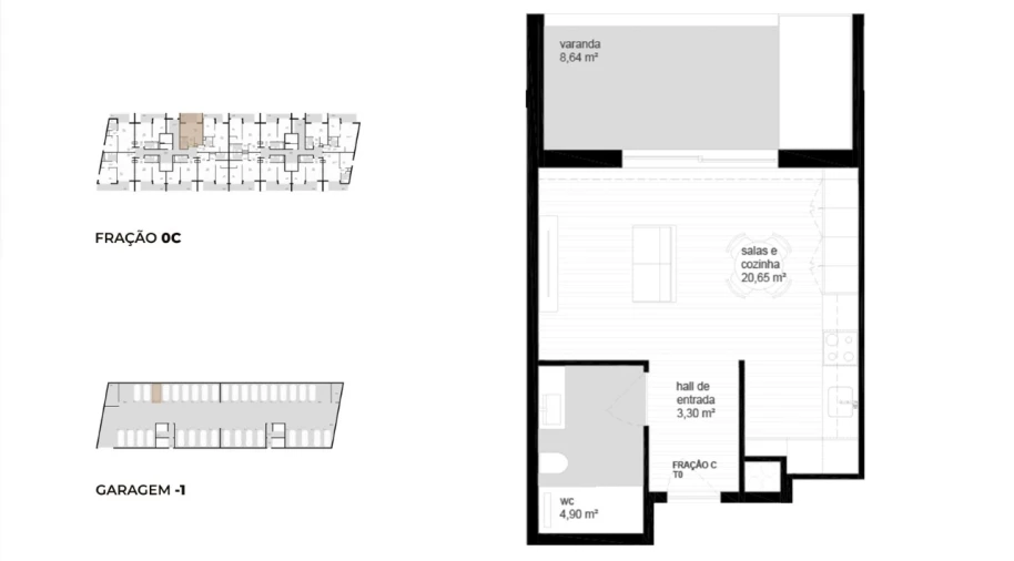 Apartamento para Venda em Campos e Vila Meã Planta 1