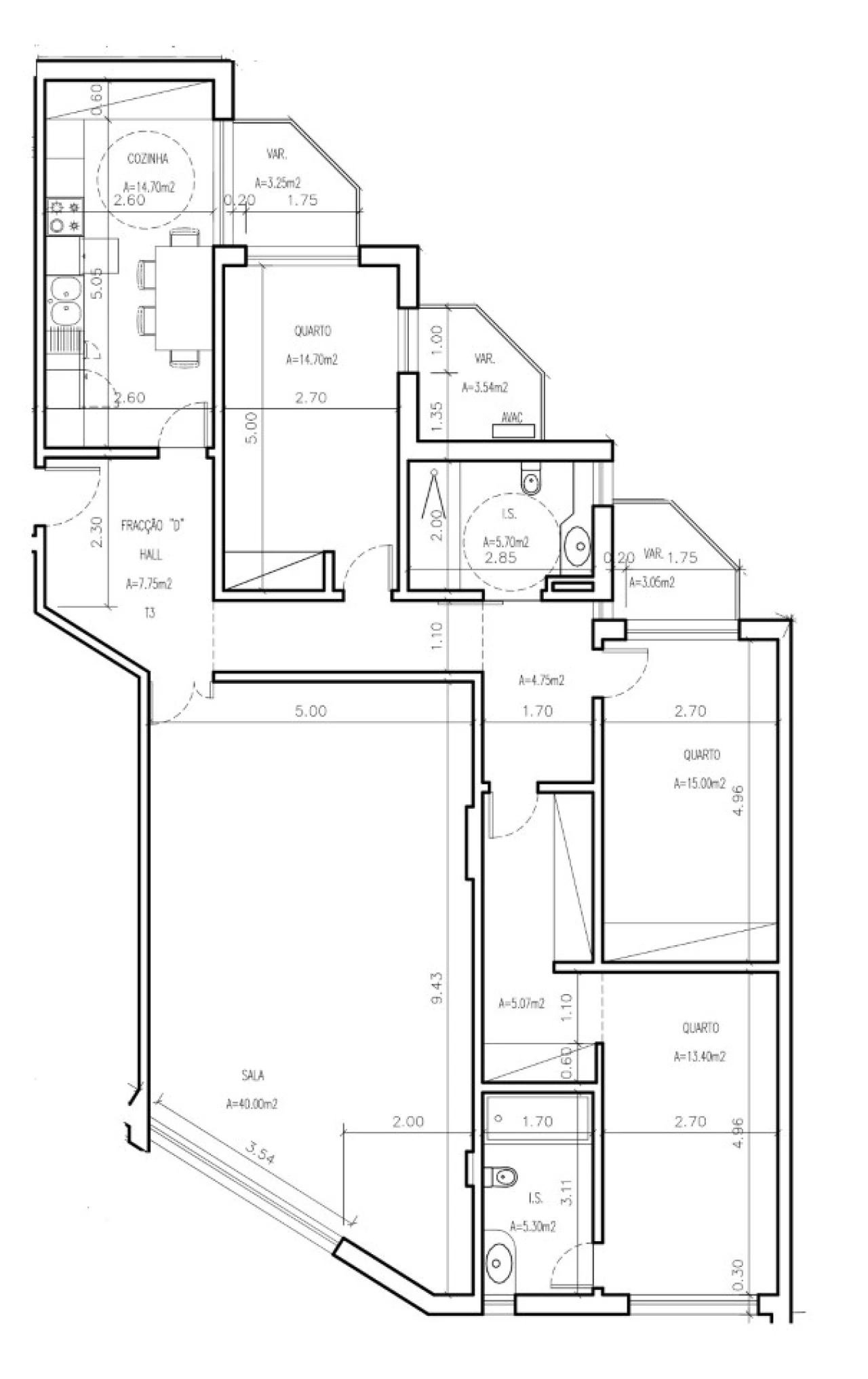 Apartamento T3 para Venda em Mina de Água Planta 4
