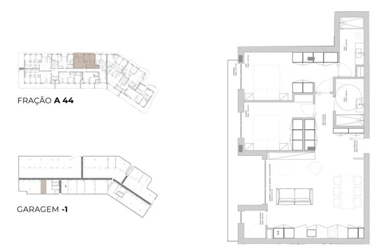 Apartamento T2 para Venda em Oliveira do Douro Planta 1