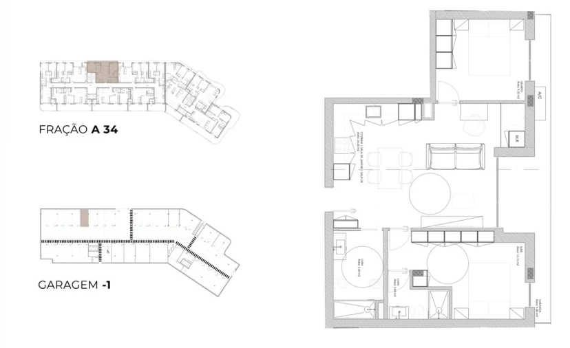 Apartamento T2 para Venda em Oliveira do Douro Planta 1