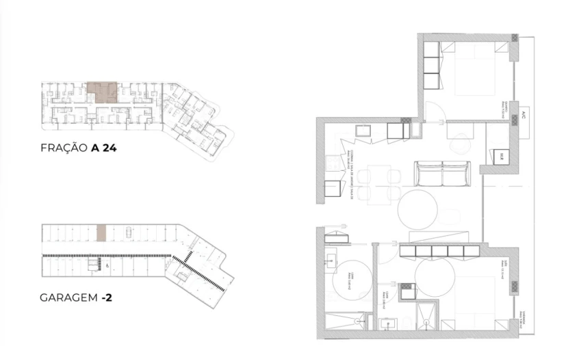 Apartamento T2 para Venda em Oliveira do Douro Planta 1