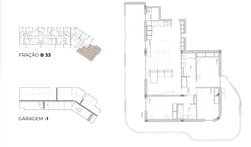 Apartamento T3 para Venda em Oliveira do Douro Planta 1