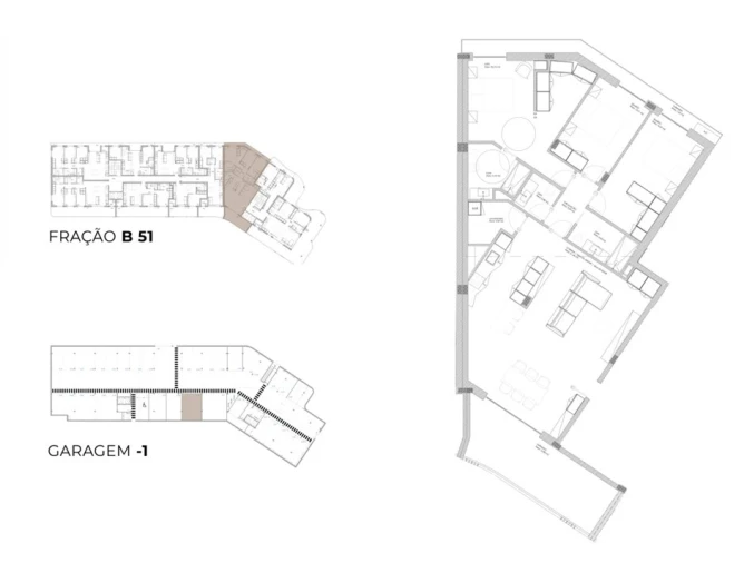 Apartamento T3 para Venda em Oliveira do Douro Planta 1