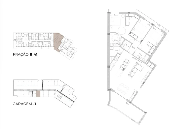 Apartamento T3 para Venda em Oliveira do Douro Planta 1