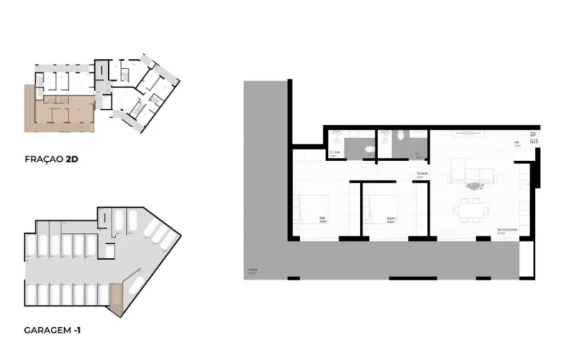 Apartamento T2 para Venda em Pedrouços Planta 1