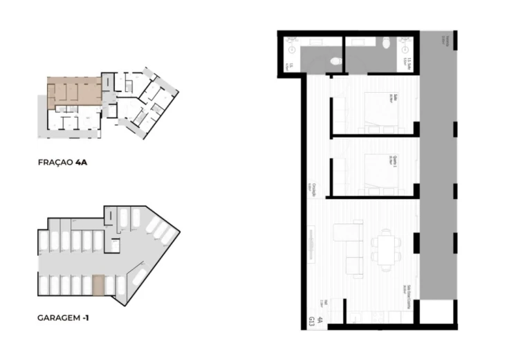 Apartamento T2 para Venda em Pedrouços Planta 1
