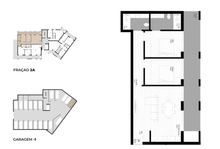 Apartamento T2 para Venda em Pedrouços Planta 1