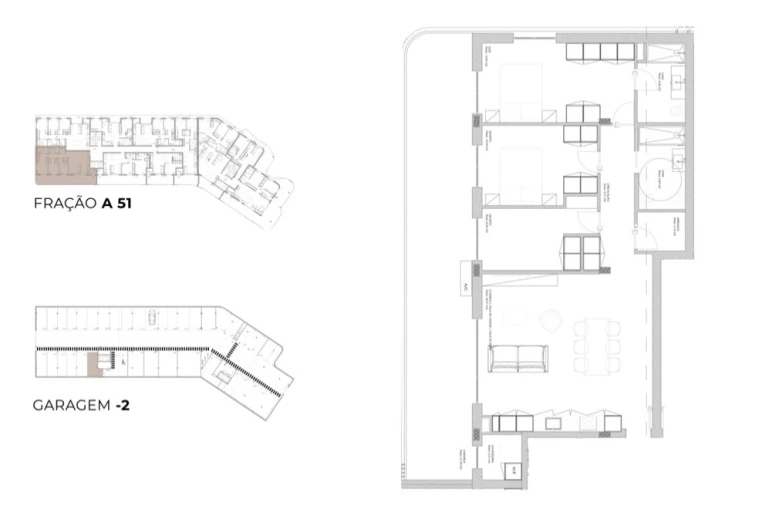 Apartamento T3 para Venda em Oliveira do Douro Planta 1