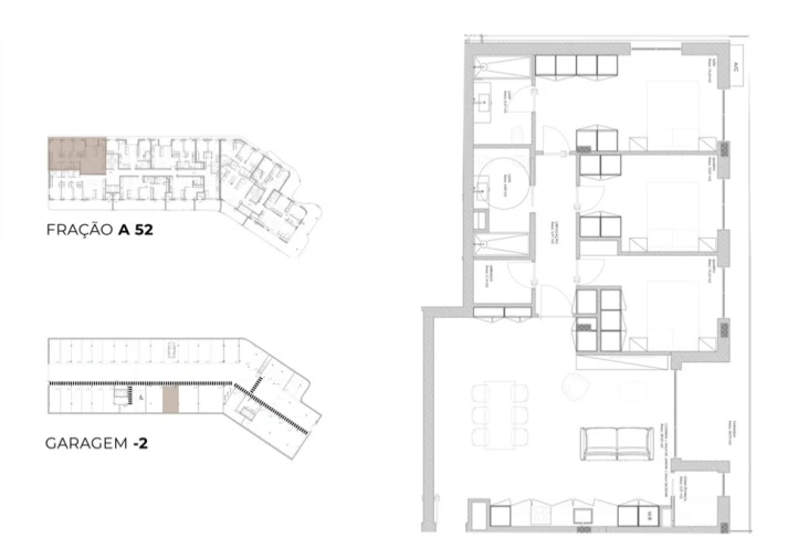 Apartamento T3 para Venda em Oliveira do Douro Planta 1
