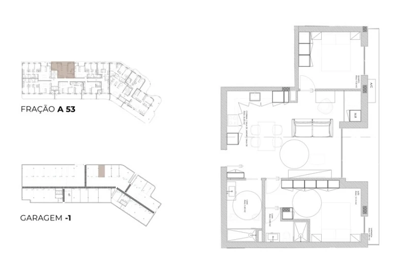 Apartamento T2 para Venda em Oliveira do Douro Planta 1