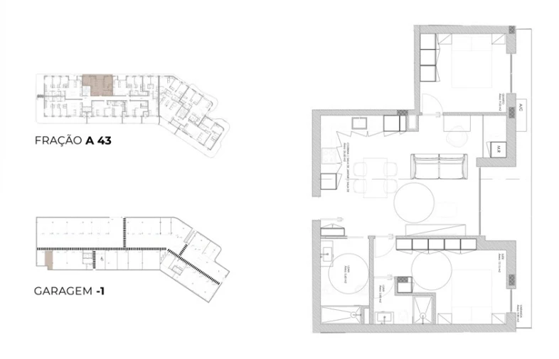 Apartamento T2 para Venda em Oliveira do Douro Planta 1