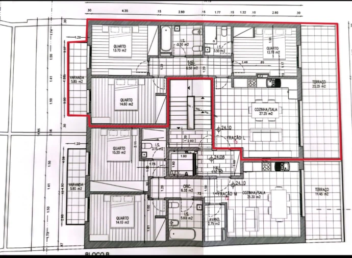 Apartamento T3 para Venda em Alfeizerão Planta 1