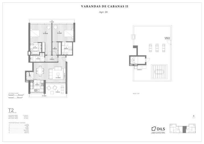 Apartamento T2 para Venda em Conceição e Cabanas de Tavira Planta 1
