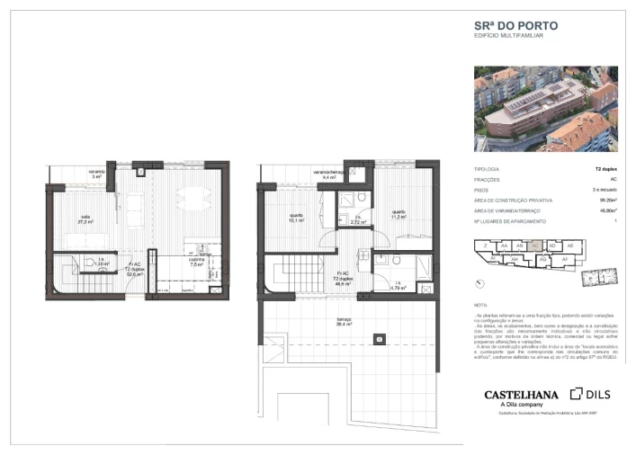 Apartamento T2 para Venda em Ramalde Planta 1