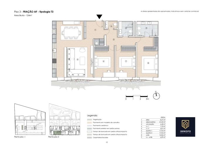Apartamento T3 para Venda em Paranhos Planta 1