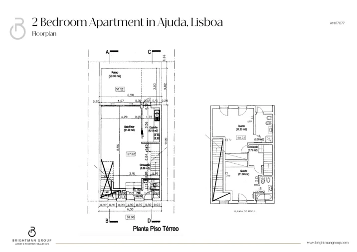 Apartamento T2 para Venda em Ajuda Planta 1