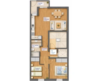 Apartamento T2 para Arrendamento em Penha de França
