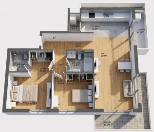 Apartamento T2 para Venda em Eiras e São Paulo de Frades