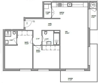 Apartamento T2 para Venda em Eiras e São Paulo de Frades
