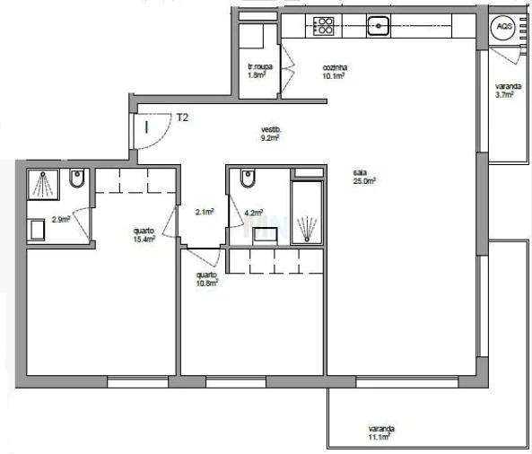 Apartamento T2 para Venda em Eiras e São Paulo de Frades Foto 4