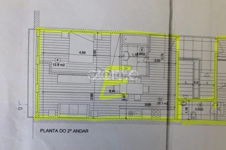Apartamento T1 para Venda em São Vitor (Braga) Planta 1