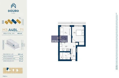 Apartamento T1 para Venda em Canidelo