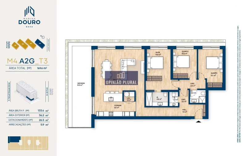 Apartamento T3 para Venda em Canidelo Foto 36