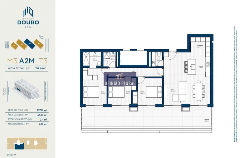 Apartamento T3 para Venda em Canidelo Foto 38