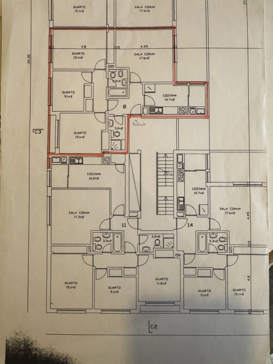 Apartamento T3 para Venda em Amarante (São Gonçalo), Madalena, Cepelos e Gatão Planta 1